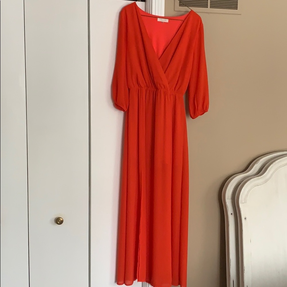 Sugarlips 3/4 Sleeve V-Neck Maxi Dress sz. M